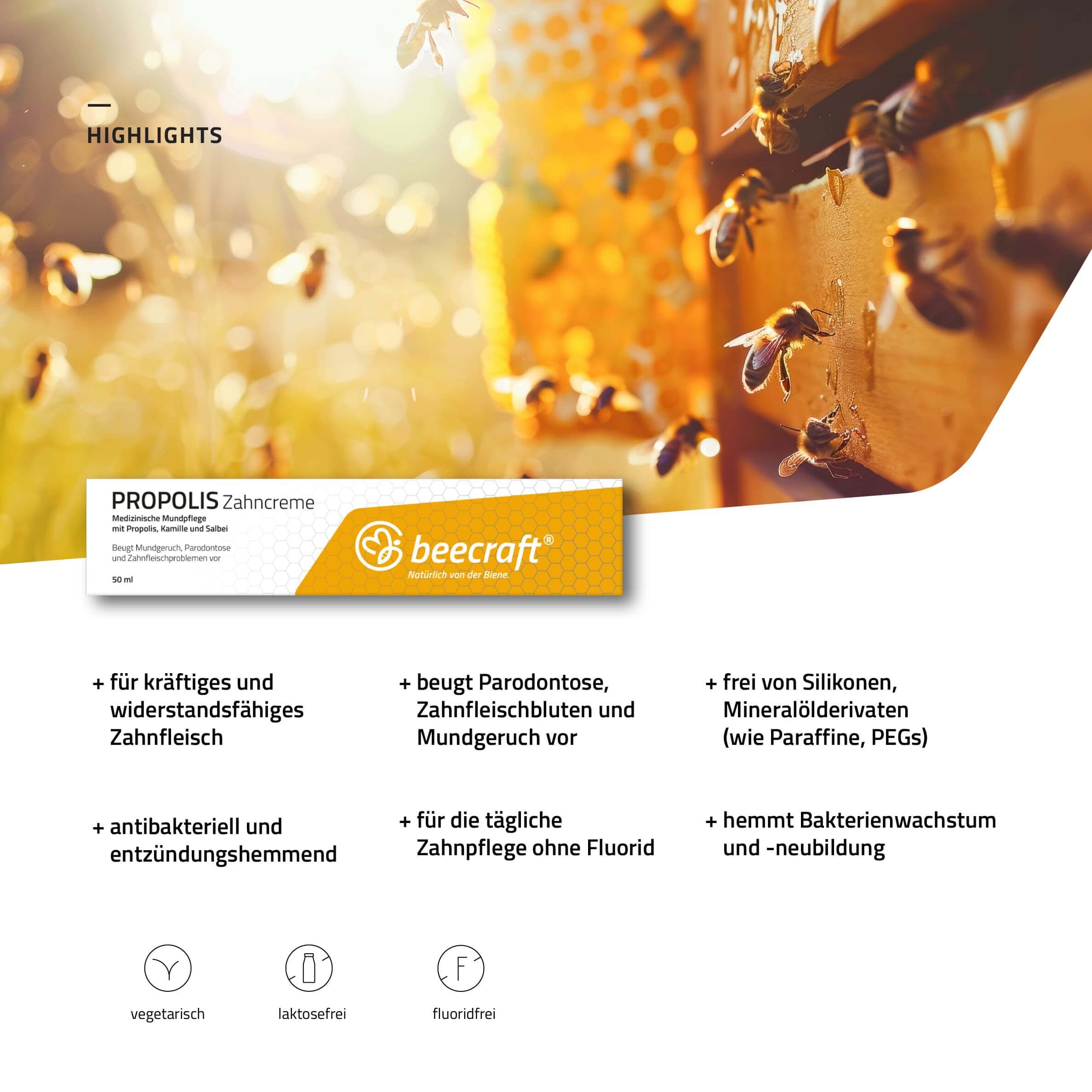 beecraft Propolis Zahncreme, 50 ml
