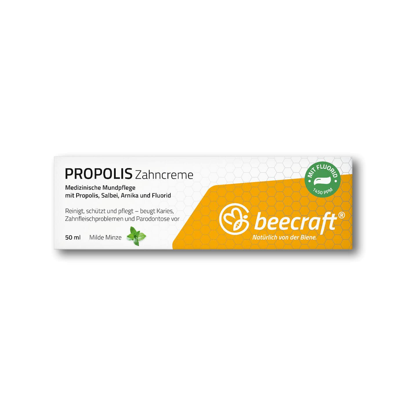 beecraft Propolis Zahncreme mit Salbei und Fluorid, 50 ml