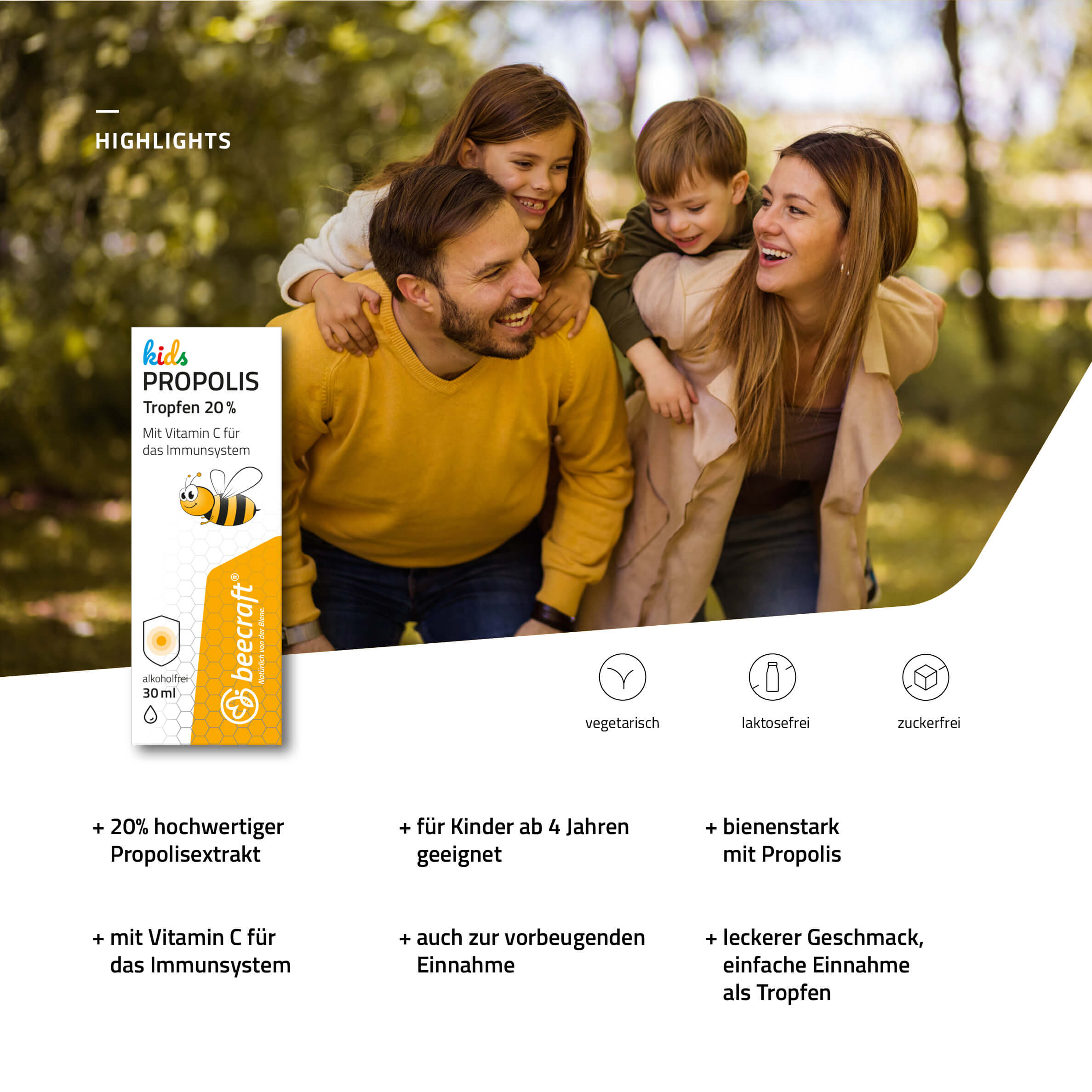 beecraft Kids Propolis Tropfen 20%, 30 ml