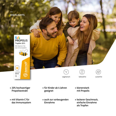 beecraft Kids Propolis Tropfen 20%, 30 ml