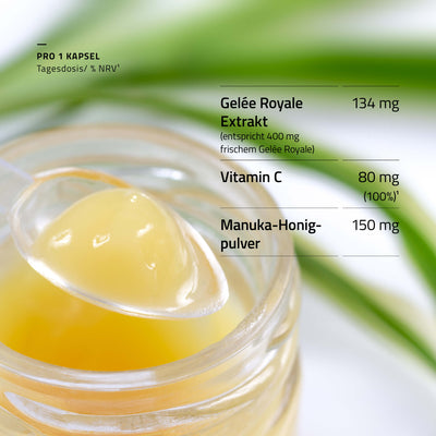 beecraft Gelée Royale mit Manuka-Honig, 60 Kapseln